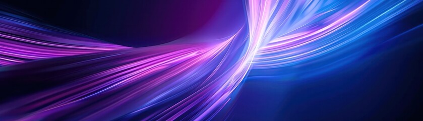 Wall Mural - blue purple line futuristic neon light abstract on dark background