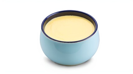 Wall Mural - Homemade Vanilla Custard Pudding in a Bowl