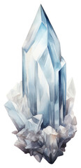 Poster - PNG Crystal mineral quartz white background.