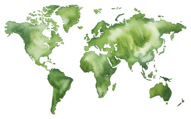 Sticker - PNG Green map backgrounds world.