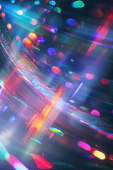 Poster - Prismatic Chromatic Holographic Aesthetic Neon Lights blur texture background