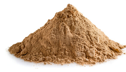  set of maca organic powder pile isoleted cut out 