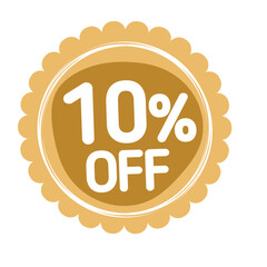 Sticker - 10 percent discount label design