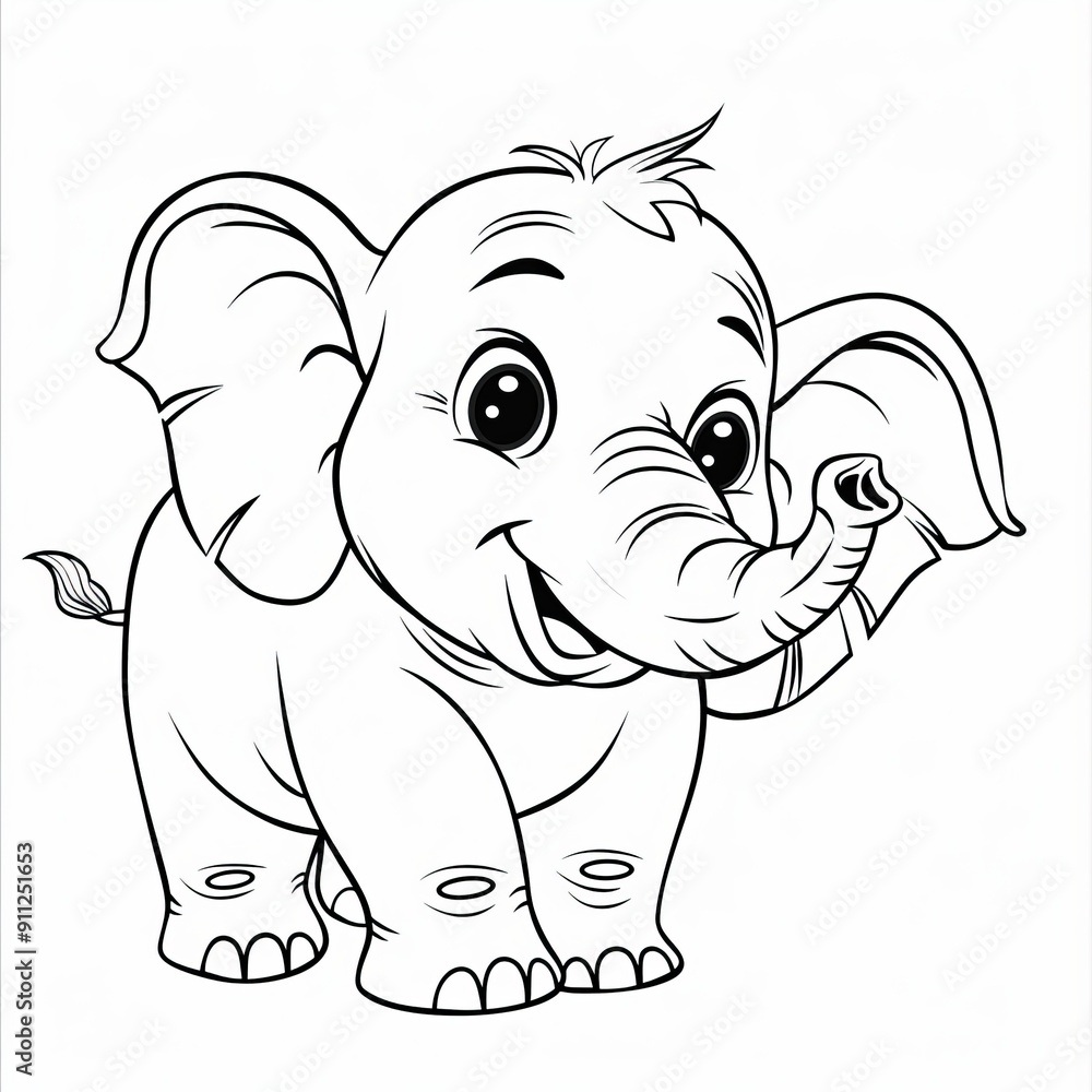 black line elephant drawing printable elephant outline free