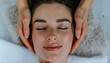 © Сергій Рудик - Relaxing Spa Treatment for Young Woman Receiving Facial Massage in Tranquil Setting