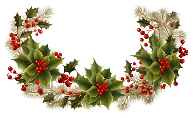 Sticker - PNG Christmas wreath plant leaf.