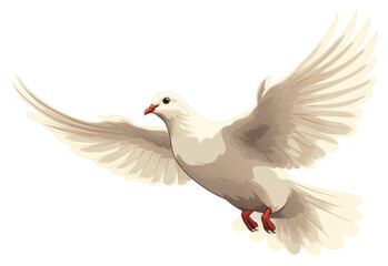 Sticker - PNG Animal white bird dove.