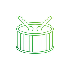 Canvas Print - Drum vector icon