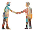 © Rawpixel.com - PNG Business handshake painting art togetherness.
