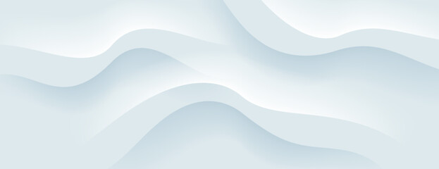 Wall Mural - abstract white background with 3d wavy texture composition