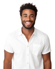 Canvas Print - PNG Shirt adult smile hairstyle.