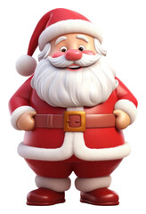 Sticker - PNG Santa claus figurine cartoon white background.