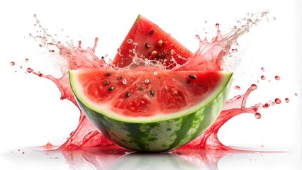 Sticker - Watermelon Splash with Vibrant Summer Hues  AI Generated