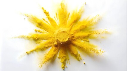 Wall Mural - Sunburst of Yellow Chalk  generative AI