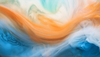 abstract colorful background with blue, white, orange colors blended together