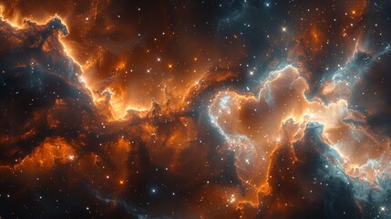 Wall Mural - cosmic nebula: a symphony of stars and gas