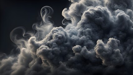 indigo and gray smoke or cloudy