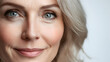 © StockLab - Photo of a woman face, age plus 50 for a beauty commercial with wrinkles and skin texture