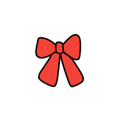 Wall Mural - red bow ribbon vector