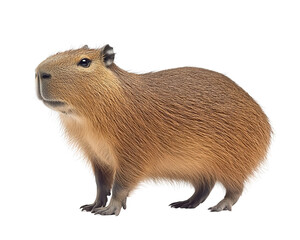 a capybara isolated on white transparent background