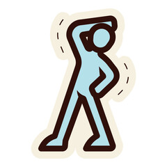 Wall Mural - person doing stretching before workout sticker