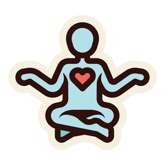 Poster - yoga relax activity sticker