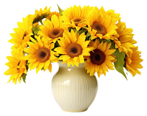 Poster - PNG Sunflowers plant vase inflorescence.