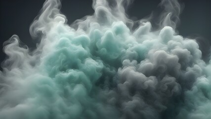 Wall Mural - mint and gray smoke or cloudy