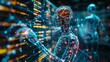 © MINMIN - A futuristic AI robot interacts with a digital interface, representing the evolution of technology.