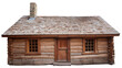 © AC's Inspired Images - Rustic Log Cabin Offgrid House, Isolated Transparent png, Wood Home, Pioneer Dwelling
