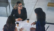 © peopleimages.com - Business people, cooperation and meeting with paperwork for company revenue, planning and ideas. Management team, women and documents in office for budget discussion, brainstorming and collaboration