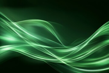 Aufkleber - Artwork of bright green waves. Blurred background. Abstract design with fractal effect.