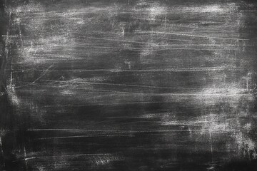 Leinwandbilder - The background of a black board has a grungy white chalk texture