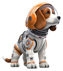 Canvas Print - PNG Astronaut figurine cartoon animal.