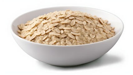 Wall Mural - oatmeal isolated on white