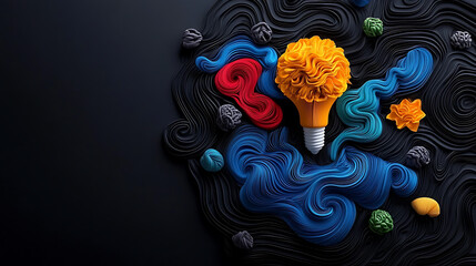 An abstract representation of the flow of ideas and creativity in a dynamic classroom setting 