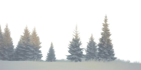 Sticker - PNG  Winter tree land backgrounds.