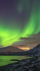 tromso norway time lapse of the aurora borealis northern lights winter landscape at rorvikneset somm