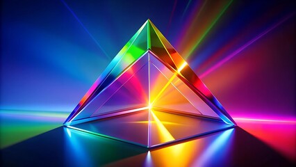 Wall Mural - Intersecting Lines of Light: A Triangular Prism  Generative AI