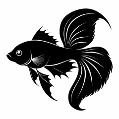 Betta Black silhouette