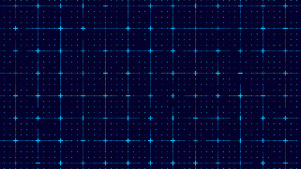 Virtual Technology Futuristic User Interface HUD Grid. Spaceship FUI GUI Backdrop Design. Science Fiction Theme Design, Artificial Intelligence. Hi-Tech Bg. Vector Illustration