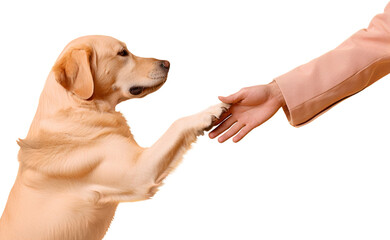 Wall Mural - PNG Dog animal mammal hand.