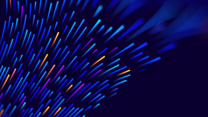 Wall Mural - digital data flow speed lines background. big data technology lines. fast wireless data transmission