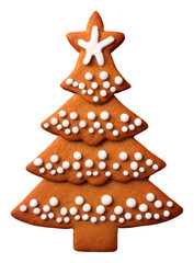 Sticker - PNG Homemade gingerbread christmas cookie tree.