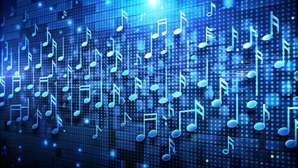 Wall Mural - binary code symphony: a visual representation of data flow ai generated