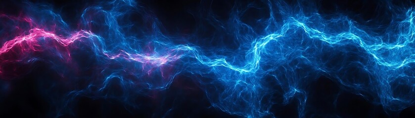 Abstract Blue and Pink Energy Waves Background
