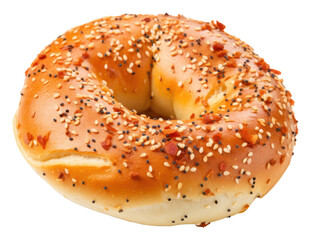 Canvas Print - PNG Bagel bagel bread food.