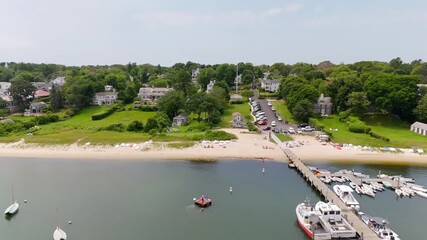 Wall Mural - Aerial video Tisbury, Marthas Vineyard, Massachusetts, USA 2024