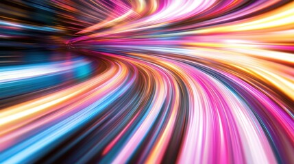 Wall Mural - Vibrant abstract light streaks in motion