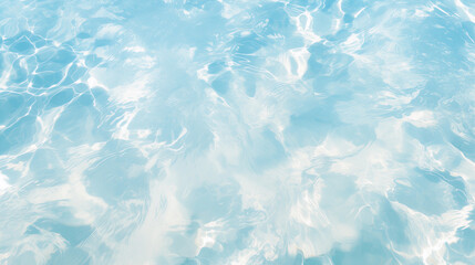 Wall Mural - The image is of a body of water with a blue and white color scheme